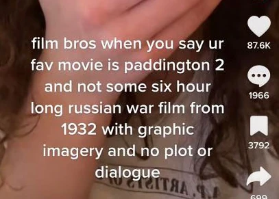film bros when you say ur fav movie is paddington 2 and not some six hour long russian war film from 1932 with graphic imagery and no plot or dialogue